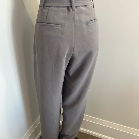 GREY WILFRED CROPPED TIE-FRONT PANTS (SIZE: 12) - Picture 3 of 4
